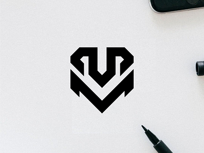 mv monogram logo design icon illustration lettering logo logo design monogram symbol typography united states vector