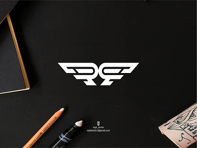 RR WINGS MONOGRAM LOGO branding design icon illustration lettering logo logo design monogram united states usa vector