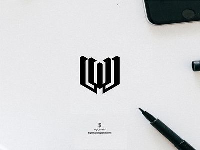 LWJ monogram logo branding design icon illustration lettering logo logo design monogram united states usa vector