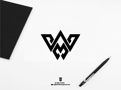 WM MONOGRAM LOGO app logo beauty logo brand branding design graphic design icon illustration lettering logo logo ideas logo type luxury logo monogram united states vector