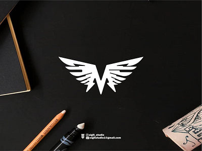 M WINGS LOGO app logo beauty logo brand branding design graphic design icon illustration lettering logo logo design logo ideas logo inspiration logo type logos luxury logo monogram typography united states vector