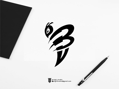 BV BEE monogram logo concept