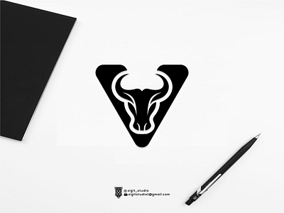 V BULL LOGO CONCEPT app logo beauty logo brand branding design graphic design icon illustration lettering logo logo design logo ideas logo inspiration logo type logos luxury logo monogram typography united states vector