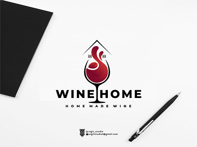 wine home logo concept app logo beauty logo brand branding design graphic design icon illustration lettering logo logo design logo ideas logo inspiration logo type logos luxury logo monogram typography united states vector