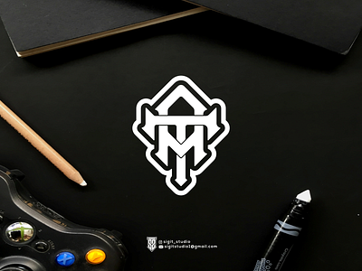 AT monogram logo concept