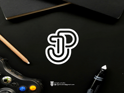 jp monogram logo concept