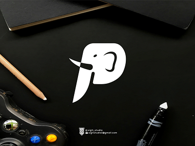 letter P + ELEPHANT logo concept app logo beauty logo brand branding design graphic design icon illustration lettering logo logo design logo ideas logo inspiration logo type logos luxury logo monogram typography united states vector