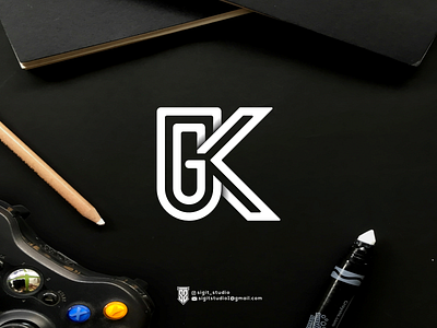 GK monogram logo concept