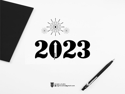 happy new year 2023 logo concept app logo beauty logo brand branding design graphic design icon illustration lettering logo logo design logo ideas logo inspiration logo type logos luxury logo monogram typography united states vector