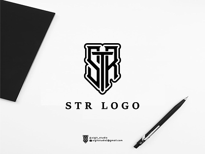 STR monogram logo concept