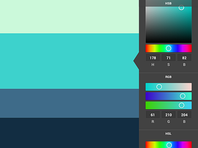 Pickers and Sliders color dark full fullscreen interface picker screen slider theme ui