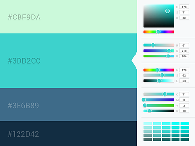 More Pickers and Sliders cmyk color fullscreen hexadecimal hsb hsl interface picker rgb slider ui