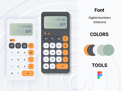 Neomorphism Calculator App design