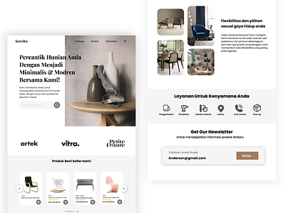 Kursiku - An E-commerce Website ecommerce landing page ui web design