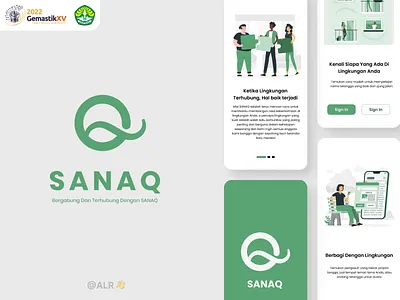 SANAQ APP landing page logo mobile ui