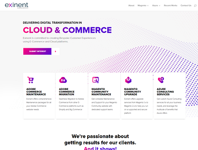Website Redesigning for exinent.com css design divi theme website redesign wordpress