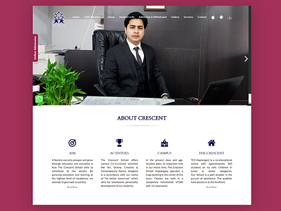 WordPress website for The Crescent School