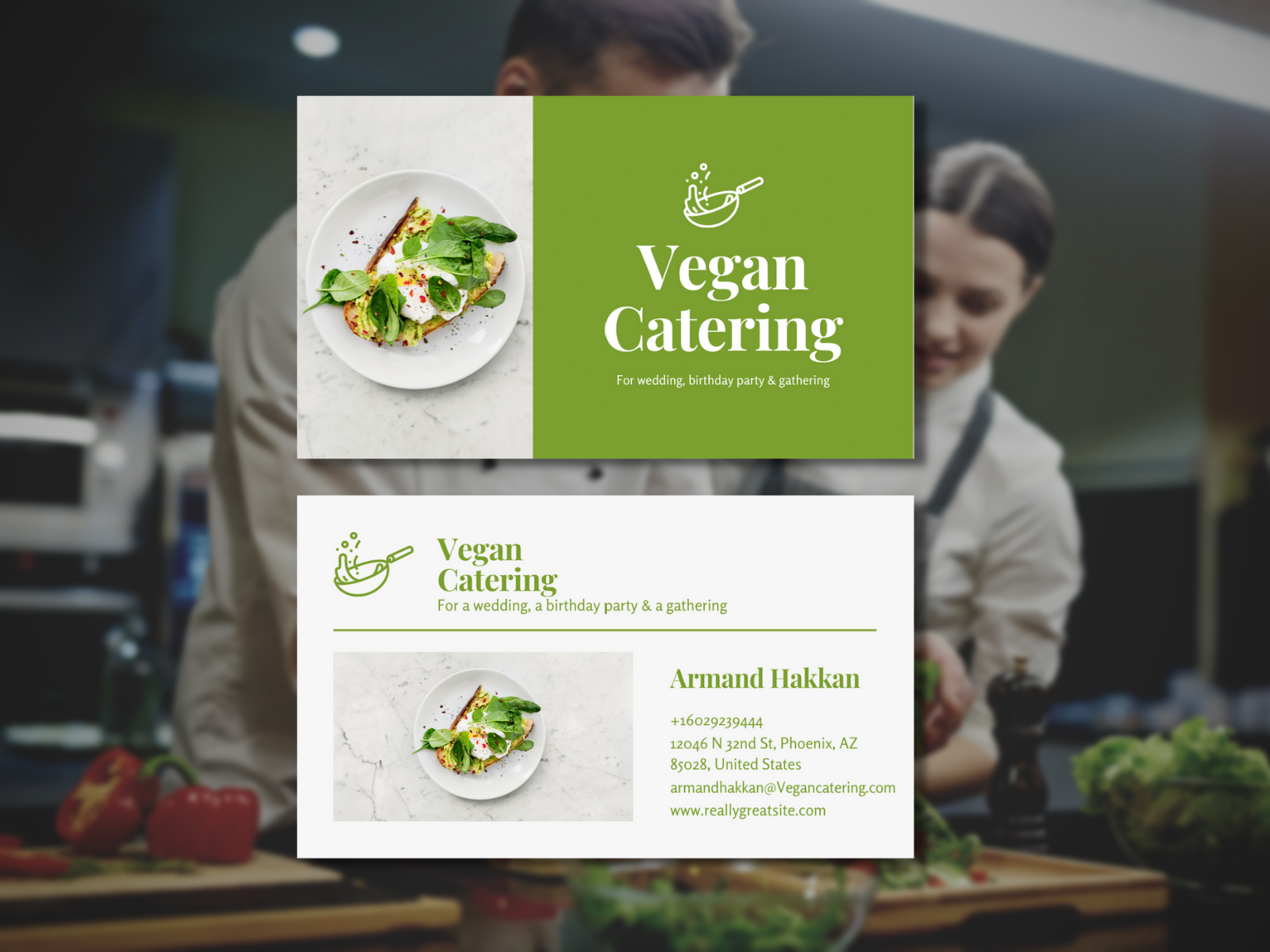 Food Catering Business Card By Chathus