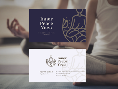 Yoga Academy Business Card business business card card design yoga academy yoga academy business cards