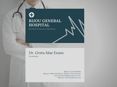 Bijou General Hospital Business Card Design business business card doctor graphic design medical medical centre