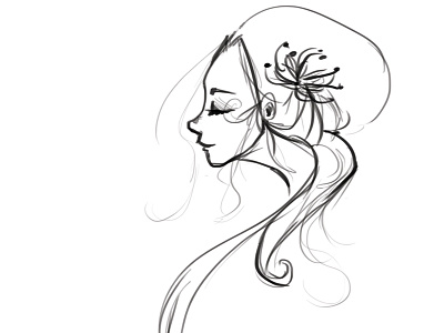 Quickie Sketch doodle drawing face freehand photoshop profile sketch