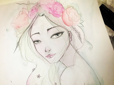 Pencil and Watercolor