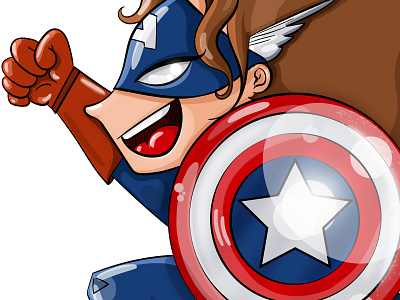 Fan Girl - Cap America capitanamerica concept cosplay costume digitalillustration fanart fun geek girl girlpower heroes illustration illustrator marvelinspired photoshop