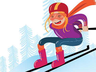 Skiing - test art doodle illustrator cc sketch skiing vector vector illustration