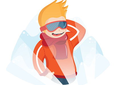 Snow Blind Character art character cold drawing editorial editorial illustration illustration illustrator cc season snow vector vector artwork winter