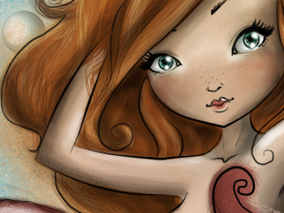 Mermaid - In progress art character concept drawing eyes girl illustration mermaid photoshop red head sea sexy sketch