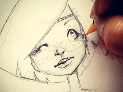 Sketching faces anime eyes girl manga mixed styles old school pencil sketch sketching style