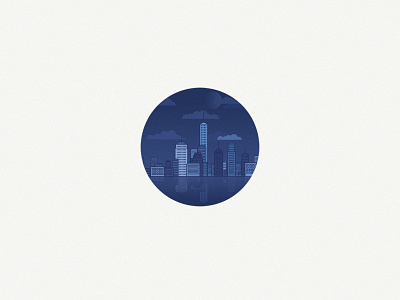 Night apartments blue building button city illustration landscape night vector