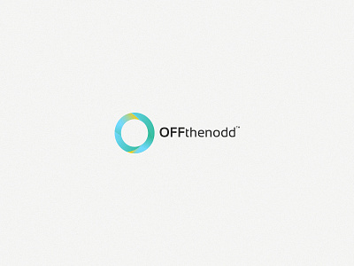 Offthenodd blue branding clean colorful gradient identity logo modern simple stationary