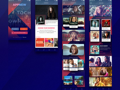 Fash.In - App Design app blue colorful fashion mobile mobile first movie songs