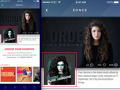 Fash.In Song Page - App Design app blue design fashion gradient interface mobile ui ux