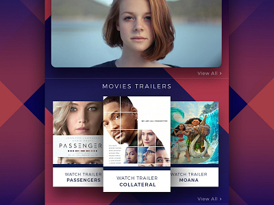 Fash.In Movie Detail android app blue design fashion gradient interface ios login mobile ui ux