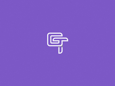 GT Logo branding clean colorful identity logo modern monogram purple simple stationary