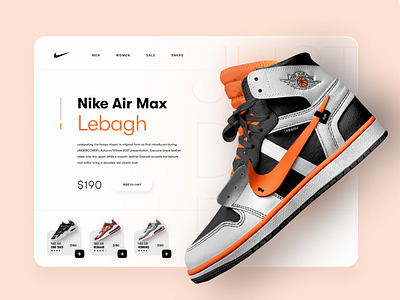 Nike Air Max Website animation design logo motion graphics ui ux