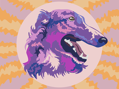 Dog Greyhound abstract adobeillustrator animal art character colors design dog graphic design greyhound hound illustration illustrator logo pats pink pop puppet vector