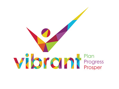 Vibrant colorful event logo mark vector vibrant logo vibrant mnemonic