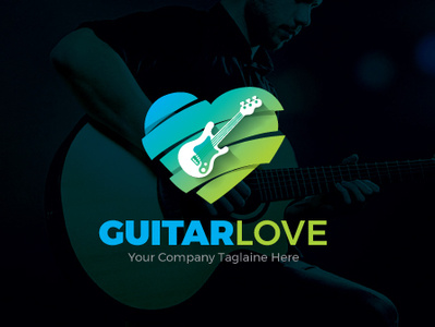 Guitar Lover Logo Template aam aam360 guitar guitar lover guitarist icon icon app logo logo template love guitar loves guitar music music note