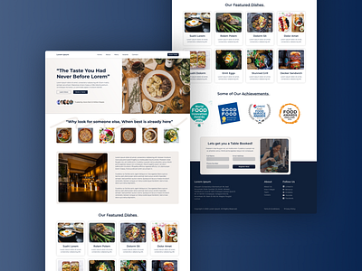 Restaurant Website - Landing Page branding design figma frontend inspiration react typography ui