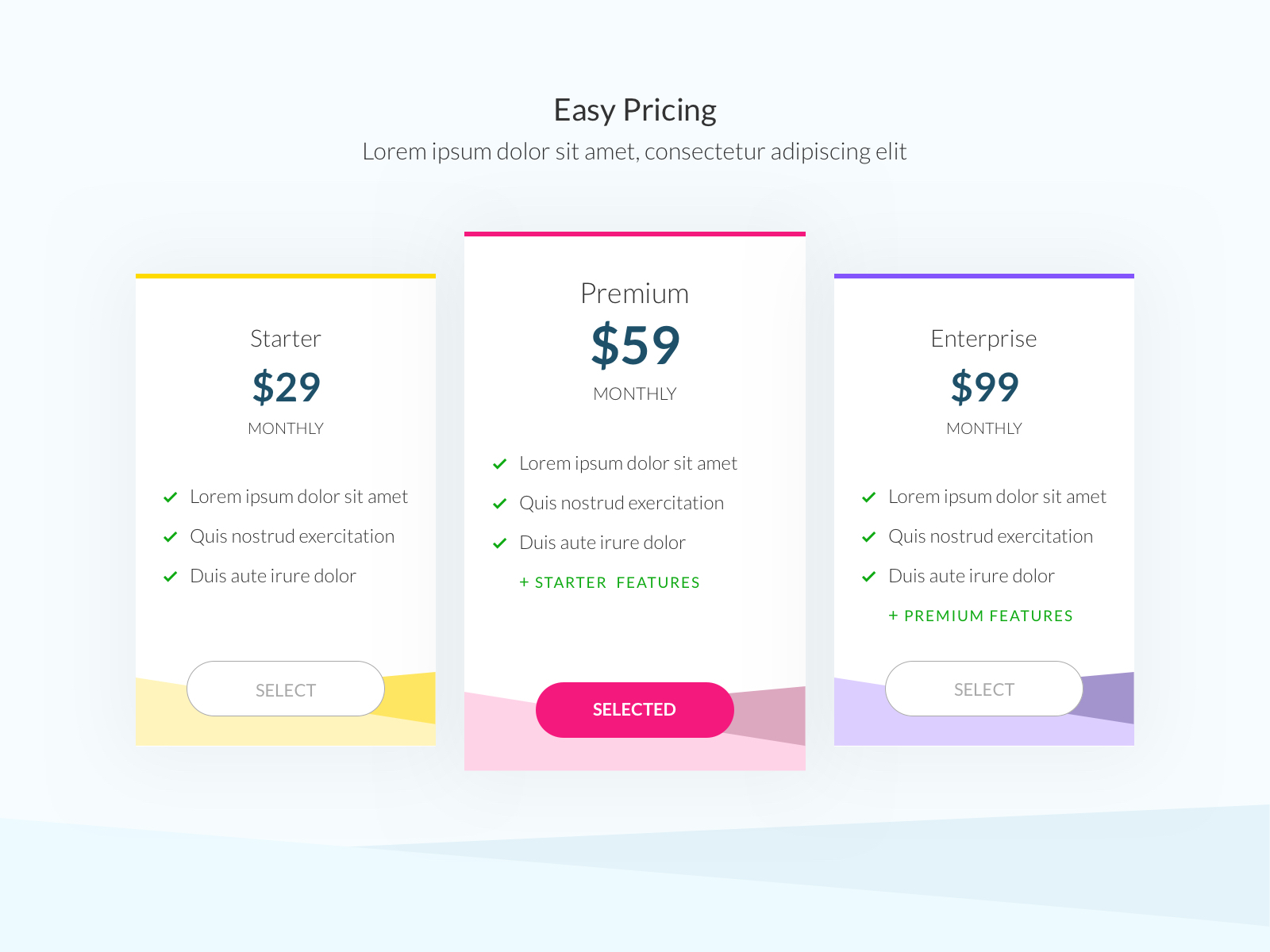 Easy Pricing by Zoya Azar on Dribbble