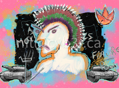 punk#001 art composite illustration