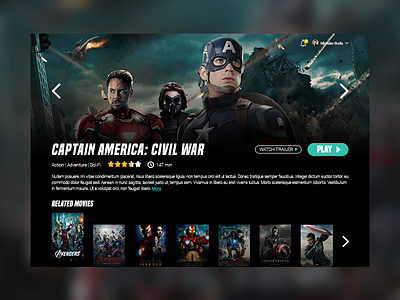 TV App 025 account app broadcast channel dailyui ironman movie superheros tv ui ux