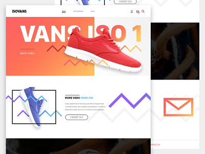 Shop concept for Vans ISO shoes e commerce ecommerce gratient iso shoes ui ux vans