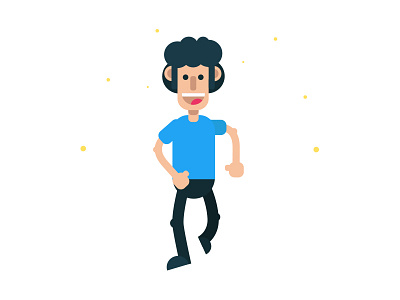 Friday! animation character flat friday happy illustration