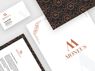 MONEUS - Financial/Tax consulting branding brand branding copper design finance graphic idendity illustration lettering logo typography vector