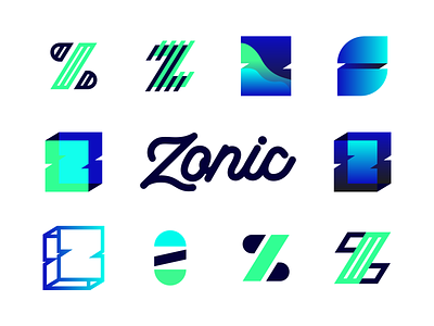 Zonic - Logo exploration apple blue brand branding clean design graphic green icon idendity illustration illustrator lettering logo minimal mobile type typography vector visual idendity