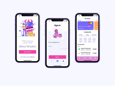 The Wallet App app dailyui design interface ui uxui wallet